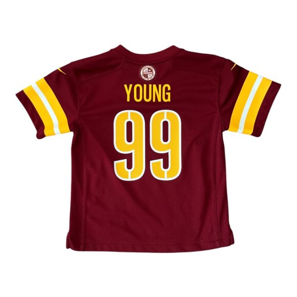 Preschool Nike Chase Young Burgundy Washington Commanders Game Jersey - Picture 2 of 3